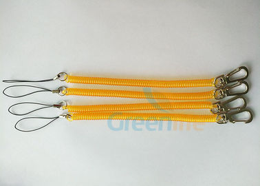डेलएक्स कुंडा के साथ विस्तार योग्य कुंडलित कुंजी डोरी / कलाई की कुंजी, 15 सेमी लंबाई